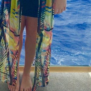 💋High-low dress with transparent side inserts